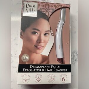 Dermaplane Facial Exfoliator & Hair Remover - White and Rose